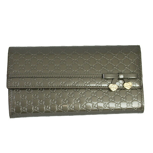 Gucci Ribbon Long Gray Motif Wallet - Picture 1 of 2